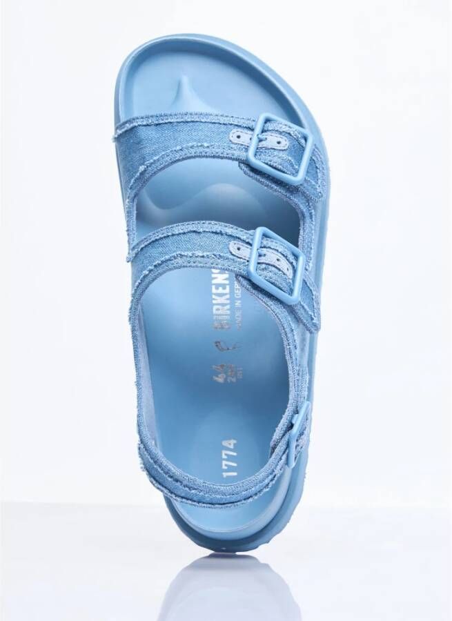 Birkenstock Stone Washed Denim Sandalen Blue Heren