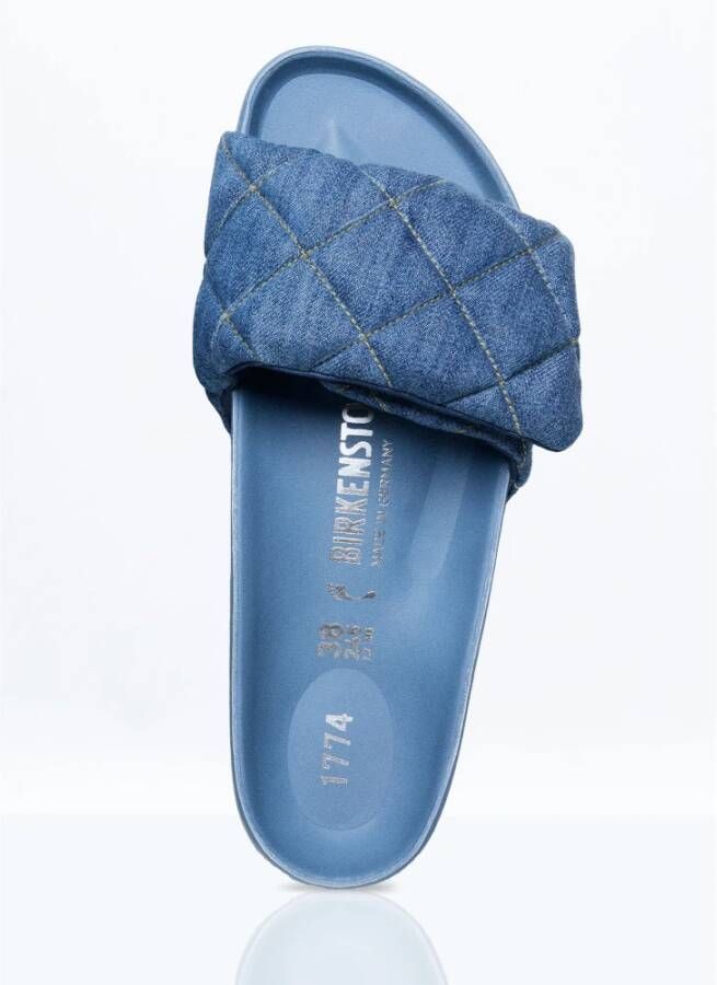 Birkenstock Stone Washed Denim Slippers Blue Dames