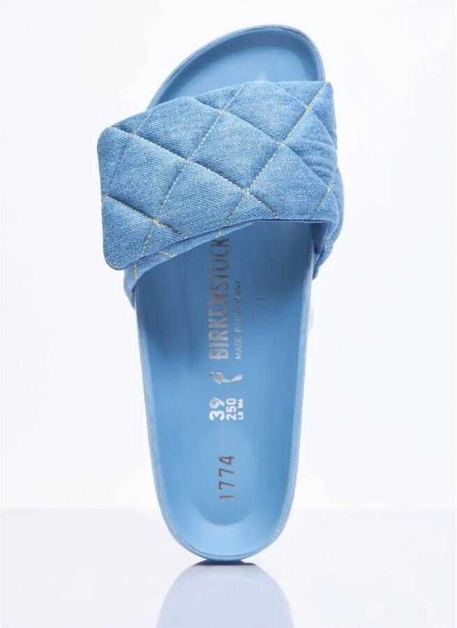 Birkenstock Stone Washed Denim Slippers Blue Dames