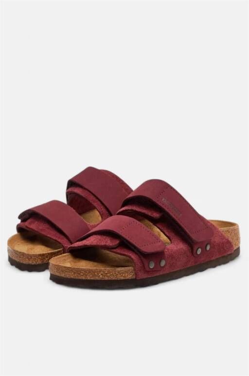 Birkenstock Suede Anatomische Sandalen met Verstelbare Banden Purple Heren