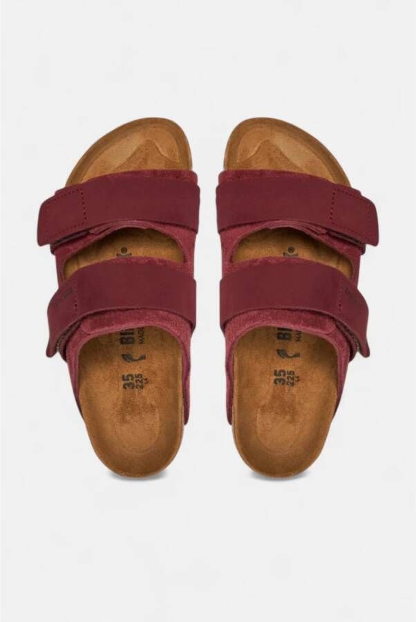 Birkenstock Suede Anatomische Sandalen met Verstelbare Banden Purple Heren