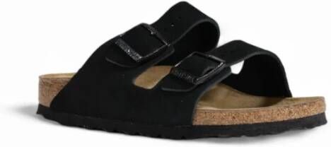 Birkenstock Suede Dames Herfst Winter Slippers Black Dames