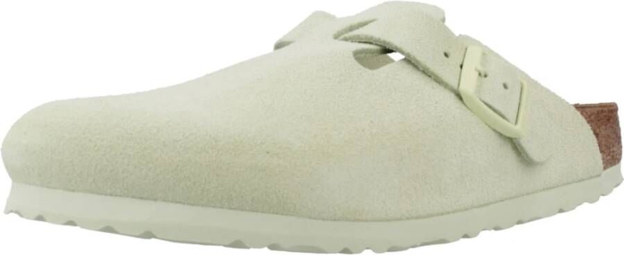 Birkenstock Suede Leather Mules Green Dames