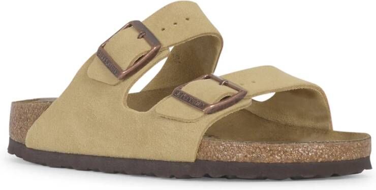 Birkenstock Suède Leren Sandalen Arizona Stijl Brown Dames