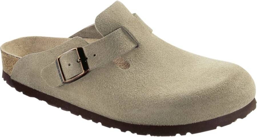 Birkenstock Suede Leren Sandalen Beige Heren