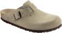 Birkenstock Suede Leren Sandalen Beige Heren - Thumbnail 2