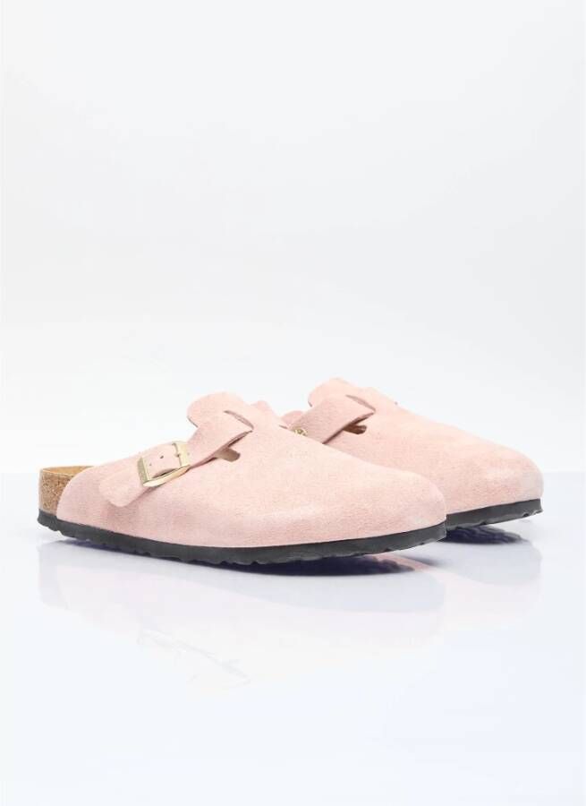 Birkenstock Suède Muiltjes met Zijgesp Sluiting Pink Heren