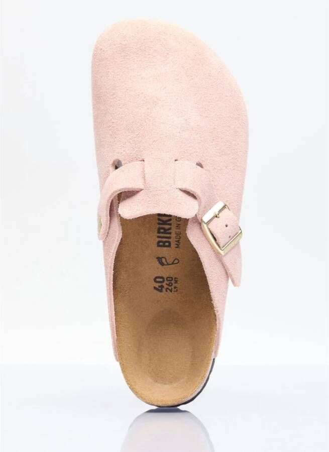 Birkenstock Suède Muiltjes met Zijgesp Sluiting Pink Heren