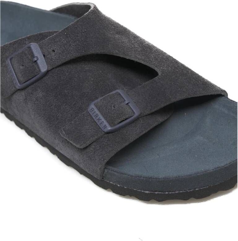 Birkenstock Suede Sandaal 'Zürich' Upgrade Stijl Gray Heren