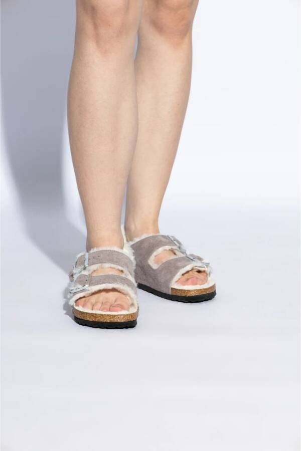 Birkenstock Suède sandalen 'Milano' Gray Dames