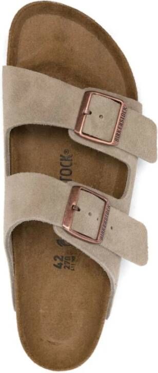 Birkenstock Taupe Suède Instap Sandalen Beige Heren