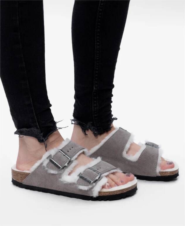 Birkenstock "Bont Slides voor Tieners" Grijs Dames