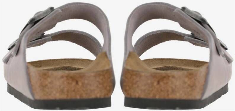 Birkenstock Leren en kurken sandalen Grijs Heren