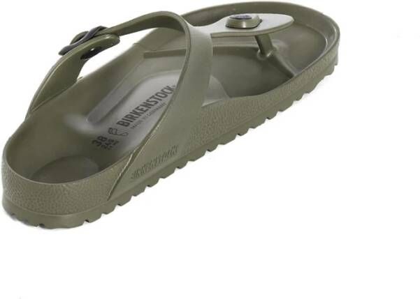 Birkenstock Khaki Open Teen Slides Groen Dames