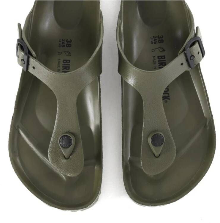 Birkenstock Khaki Open Teen Slides Groen Dames