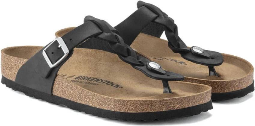 Birkenstock Zwarte en grijze tiener sandalen en pantoffels Zwart Heren