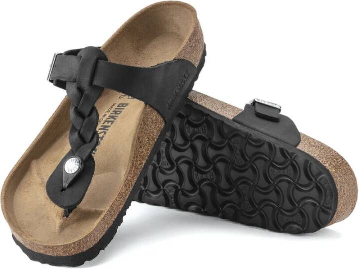 Birkenstock Zwarte en grijze tiener sandalen en pantoffels Zwart Heren