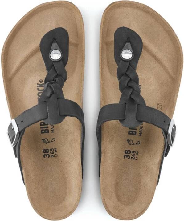 Birkenstock Zwarte en grijze tiener sandalen en pantoffels Zwart Heren