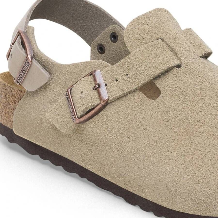 Birkenstock Tokio Taupe Suède Leren Sandalen Gray Heren