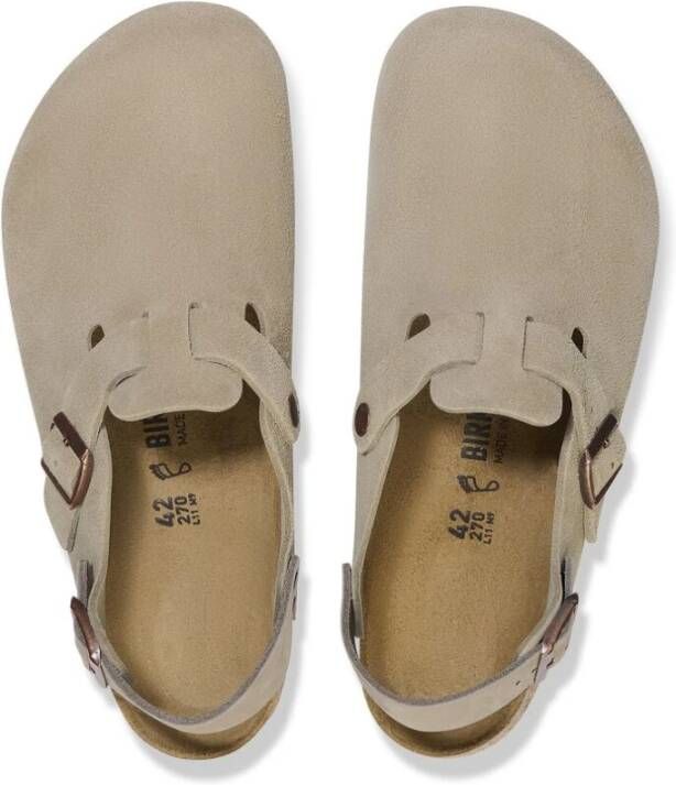 Birkenstock Tokio Taupe Suède Leren Sandalen Gray Heren