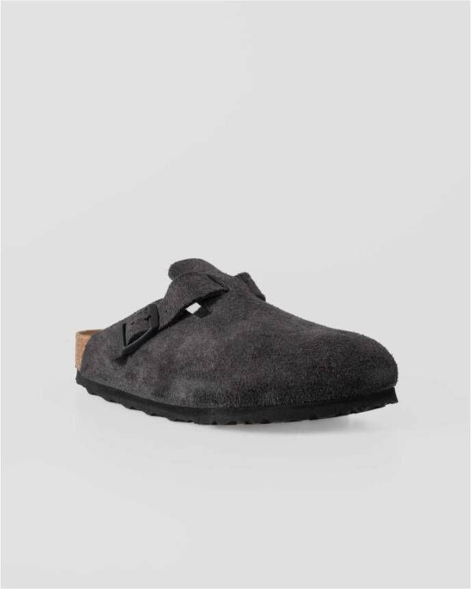 Birkenstock Veelzijdige Suède Leren Klomp Black Dames