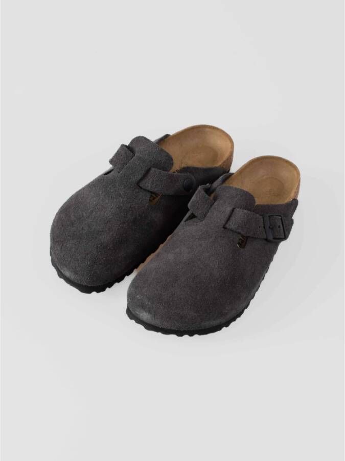 Birkenstock Veelzijdige Suède Leren Klomp Black Dames