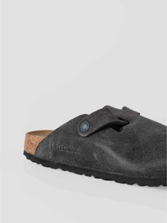 Birkenstock Veelzijdige Suède Leren Klomp Black Dames