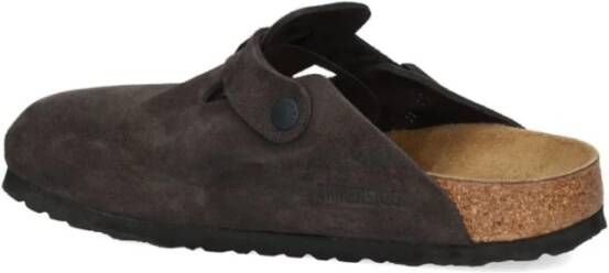 Birkenstock Velours Muiltjes met Metalen Afwerking Gray Heren