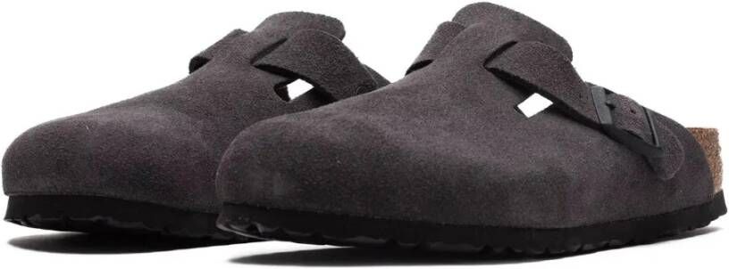 Birkenstock Velvet Grey Regular Fit Sandalen Gray Heren