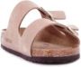 Birkenstock Verstelbare Logo Sandalen Rubberen Zool Beige Dames - Thumbnail 12