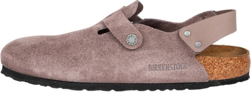 Birkenstock Vervaagde Paarse Suède Sandaal Purple Dames