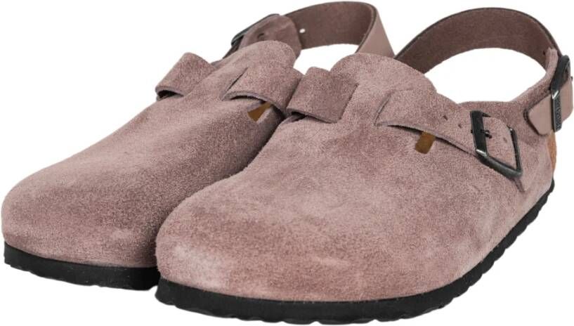 Birkenstock Vervaagde Paarse Suède Sandaal Purple Dames