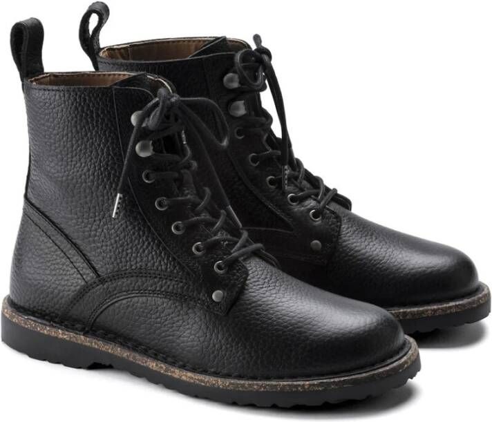 Birkenstock Zwarte platte schoenen Zwart Heren