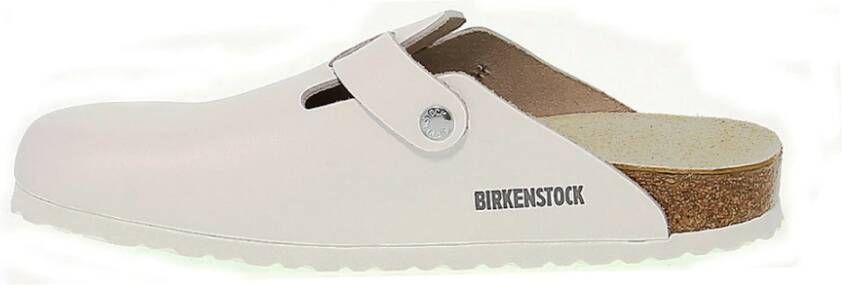 Birkenstock Witte Leren Sandaal Boston Model White Dames