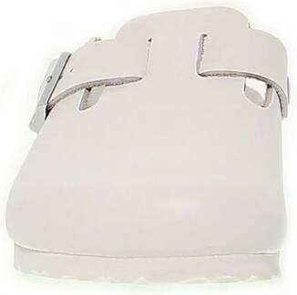 Birkenstock Witte Leren Sandaal Boston Model White Dames