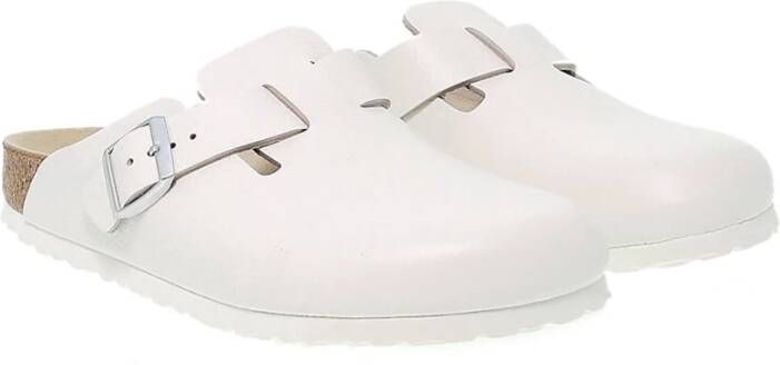 Birkenstock Witte Leren Sandaal Boston Model White Dames