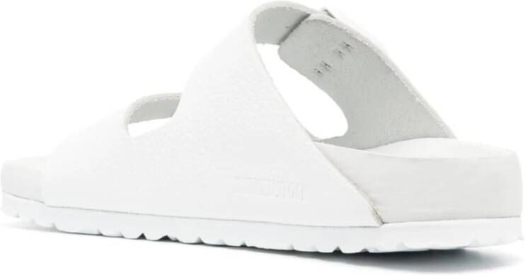 Birkenstock Witte Leren Slippers Wit Dames