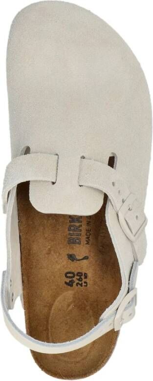 Birkenstock Witte Sandalen Met Gesp Sluiting Kurk Zool White Dames