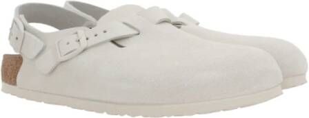 Birkenstock Witte Suède Hak Slingback Sandaal White Dames