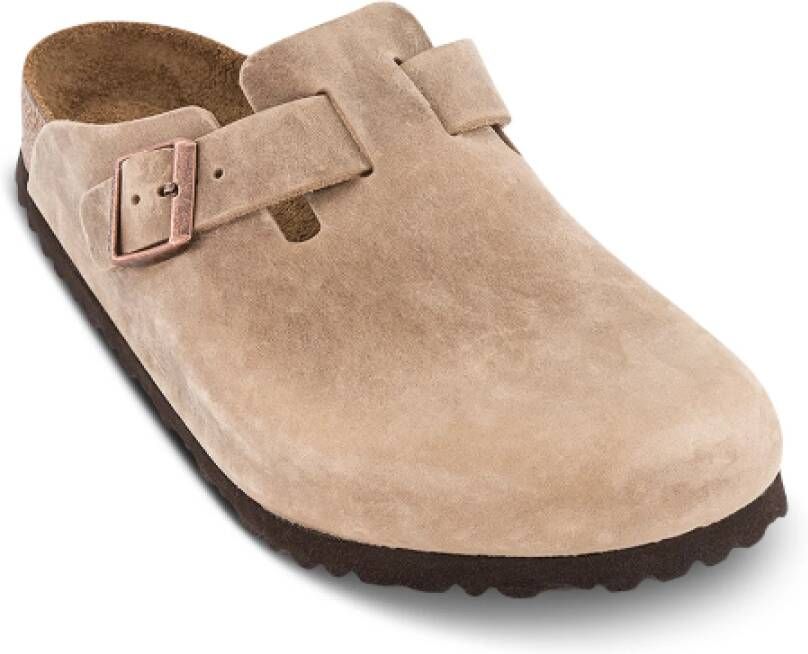 Birkenstock Zachte Boston Sandaal Comfortabele Slip-In Stijl Beige Heren