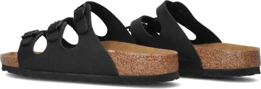 Birkenstock Zachte Foodbed Dames Slippers Zwart Leer Black Dames