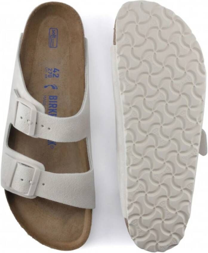 Birkenstock Zachte Voetbed Suède Leren Sandalen White Dames