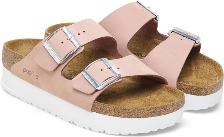 Birkenstock Zachtroze Platform Sandaal Pink Dames