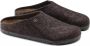 Birkenstock Zermatt Rivet Heren Wol Pantoffel Brown Heren - Thumbnail 5