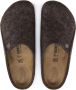 Birkenstock Zermatt Rivet Heren Wol Pantoffel Brown Heren - Thumbnail 7