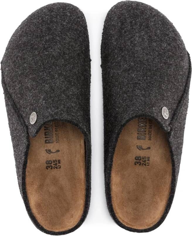 Birkenstock Zermatt Wool Felt Narrow Pantoffels Antraciet Gray Dames