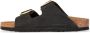 Birkenstock Zwarte Big Buckle Nubuck Sandalen Black Dames - Thumbnail 2