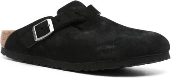 Birkenstock Boston Platte Schoenen Black Heren