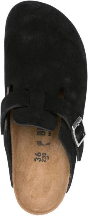 Birkenstock Boston Platte Schoenen Black Heren