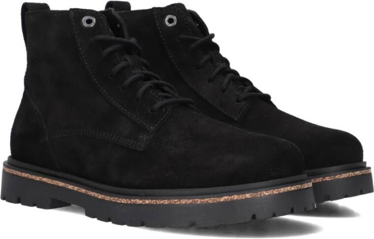 Birkenstock Zwarte Lace Mid Boots voor Vrouwen Black Dames